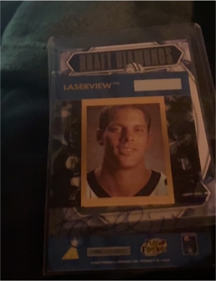 1996 Pinnacle Inscriptions Laserview # Kerry Collins — front
