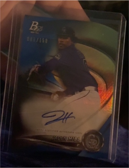 2022 Bowman Platinum #TOP-80 Jaden Hill — front