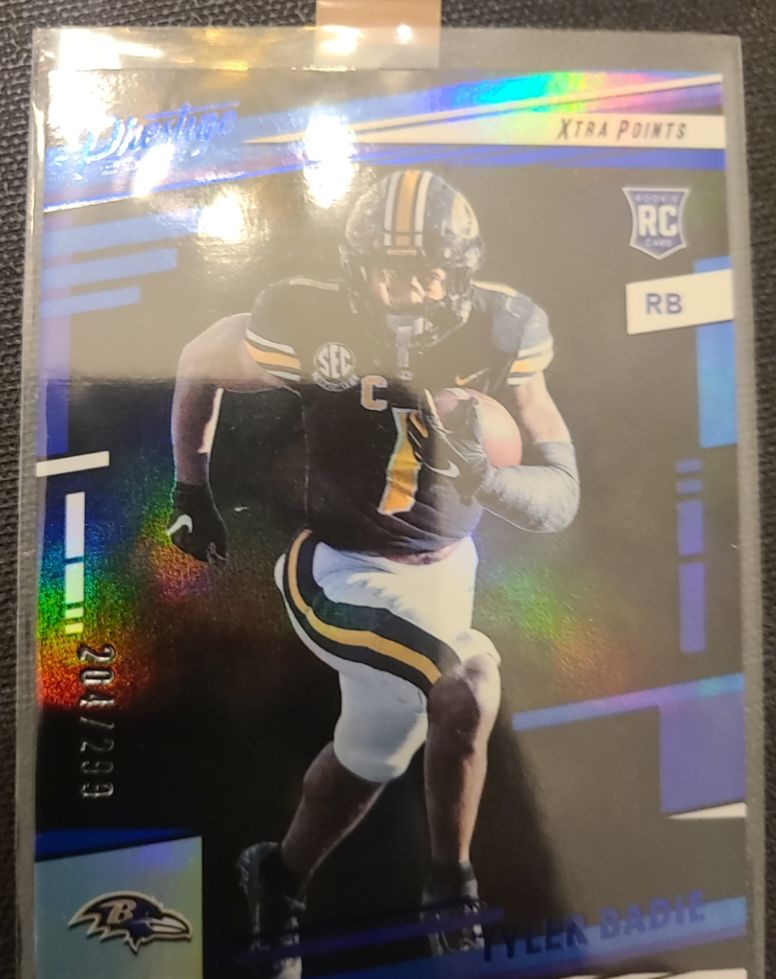 2022 Panini Prestige #377 Tyler Badie Xtra Points Rookie Baltimore Ravens — front