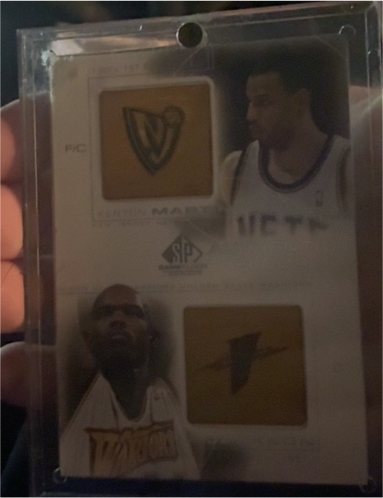 2000-01 SP Game Floor #C7 Kenyon Martin / Chris Webber Authentic Floor Combo — front