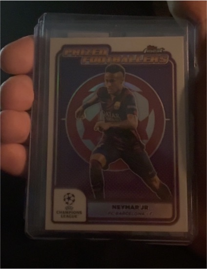 2024-25 Topps Finest UEFA Club Competitions Prized Footballers #PF-7 Neymar Jr — front