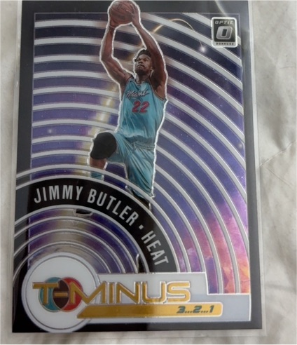 2020-21 Donruss Optic #5 Jimmy Butler T-Minus 3 2 1 Miami Heat — front