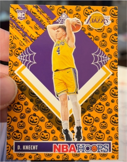2024-25 Panini Haunted Hoops #297 Dalton Knecht Orange Pumpkin Parallel — front