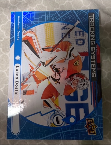 2025-26 Upper Deck Series 1 #TS-13 Lukas Dostal Tracking Systems Anaheim Ducks — front