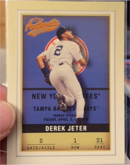 2002 Fleer Authentix #1 Derek Jeter — front