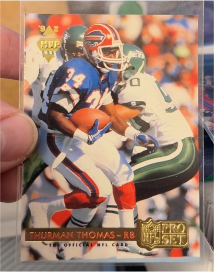 1992 Pro Set Gold MVP #MVP1 Thurman Thomas — front