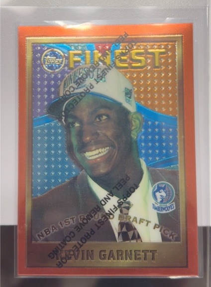 1995-96 Topps Finest #115 Kevin Garnett — front