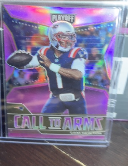 2021 Panini Playoff Call to Arms #CA-CNE Cam Newton — front