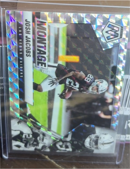 2021 Panini Mosaic #MON-13 Josh Jacobs Montage — front