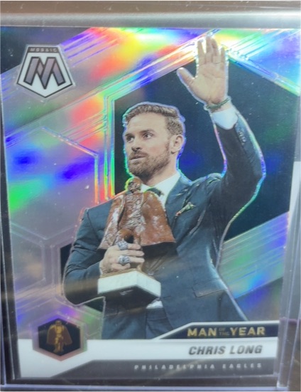 2021 Panini Mosaic #271 Chris Long Man of the Year Philadelphia Eagles — front