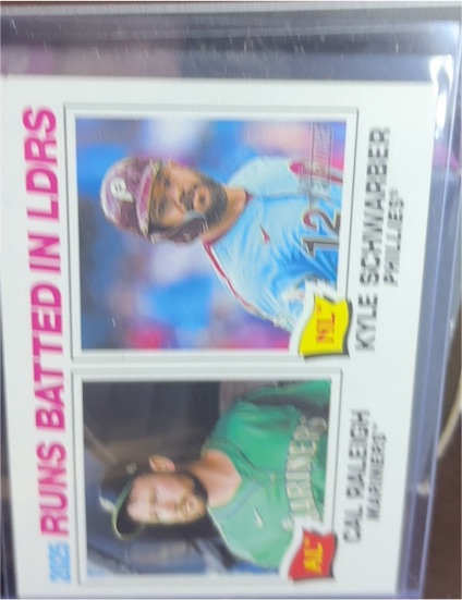 2026 Topps Heritage #3 Runs Batted In Leaders Kyle Schwarber — front