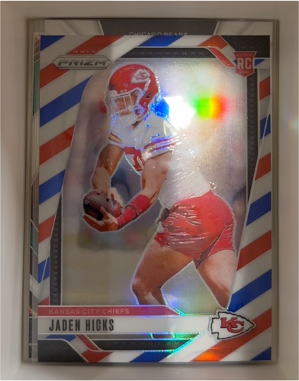 2024 Panini Prizm #336 Jaden Hicks Red White and Blue Rookie — front