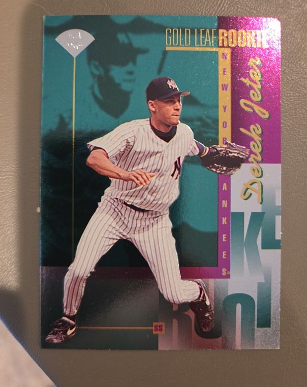 1996 Leaf Gold Leaf Rookie #211 Derek Jeter — front