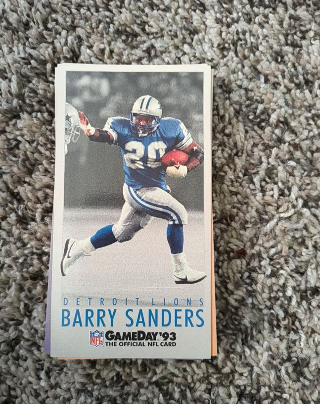 1993 Fleer GameDay #20 Barry Sanders — front