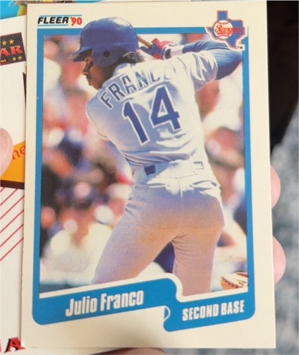 1990 Fleer #296 Julio Franco — front