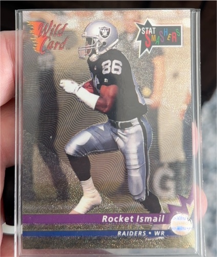 1993 Wild Card Stat Smashers #232 Raghib Rocket Ismail — front