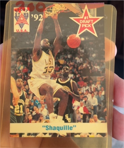 1992 Sports Stars USA #1 Draft Pick Shaquille O'Neal — front
