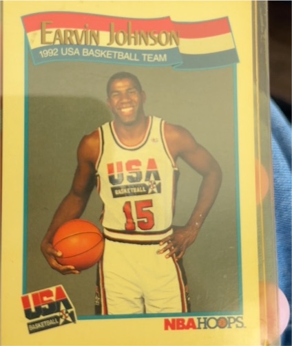 1991 NBA Hoops #578 Earvin Johnson USA Basketball — front
