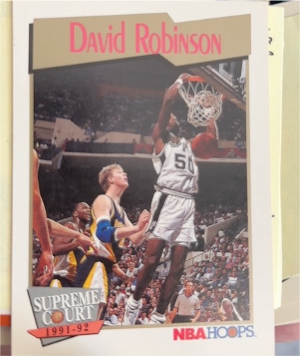 1991-92 NBA Hoops #496 David Robinson Supreme Court — front