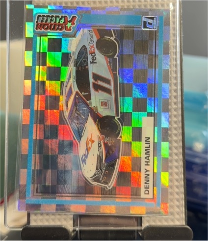 2021 Donruss Racing Action Packed #AP3 Denny Hamlin — front
