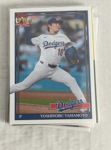2026 Topps Series 1 #T91-55 Yoshinobu Yamamoto — front