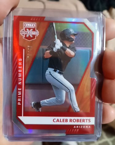 2021 Panini Elite Extra Edition #138 Caleb Roberts Prime Numbers Die-Cut — front