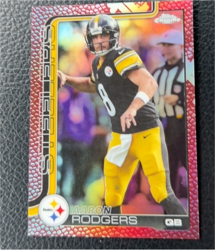 2025 Topps Chrome #255 Aaron Rodgers — front