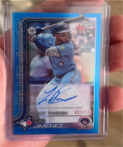 2025 Topps Chrome Update #CRDA-LJ Leo Jiménez — front