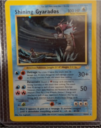2000 Neo Revelation #65 Shining Gyarados — front