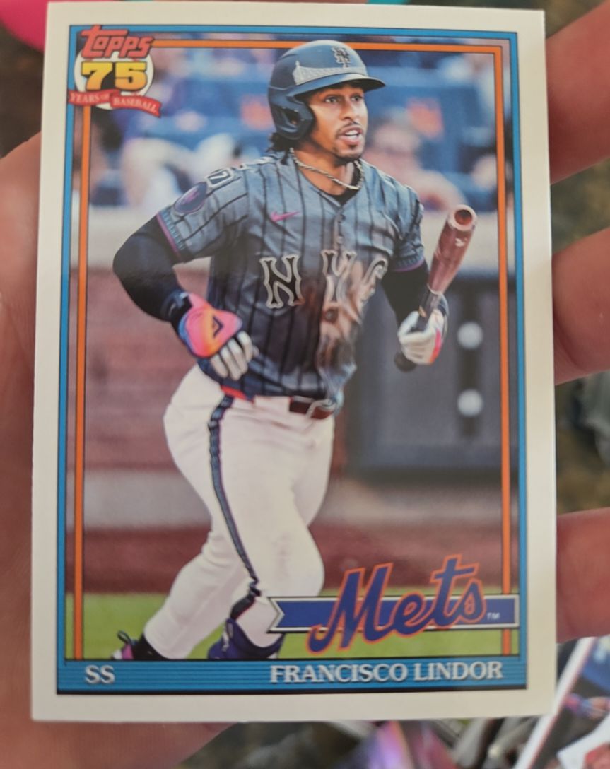 2026 Topps Series 1 1991 Topps #T91-19 Francisco Lindor New York Mets — front