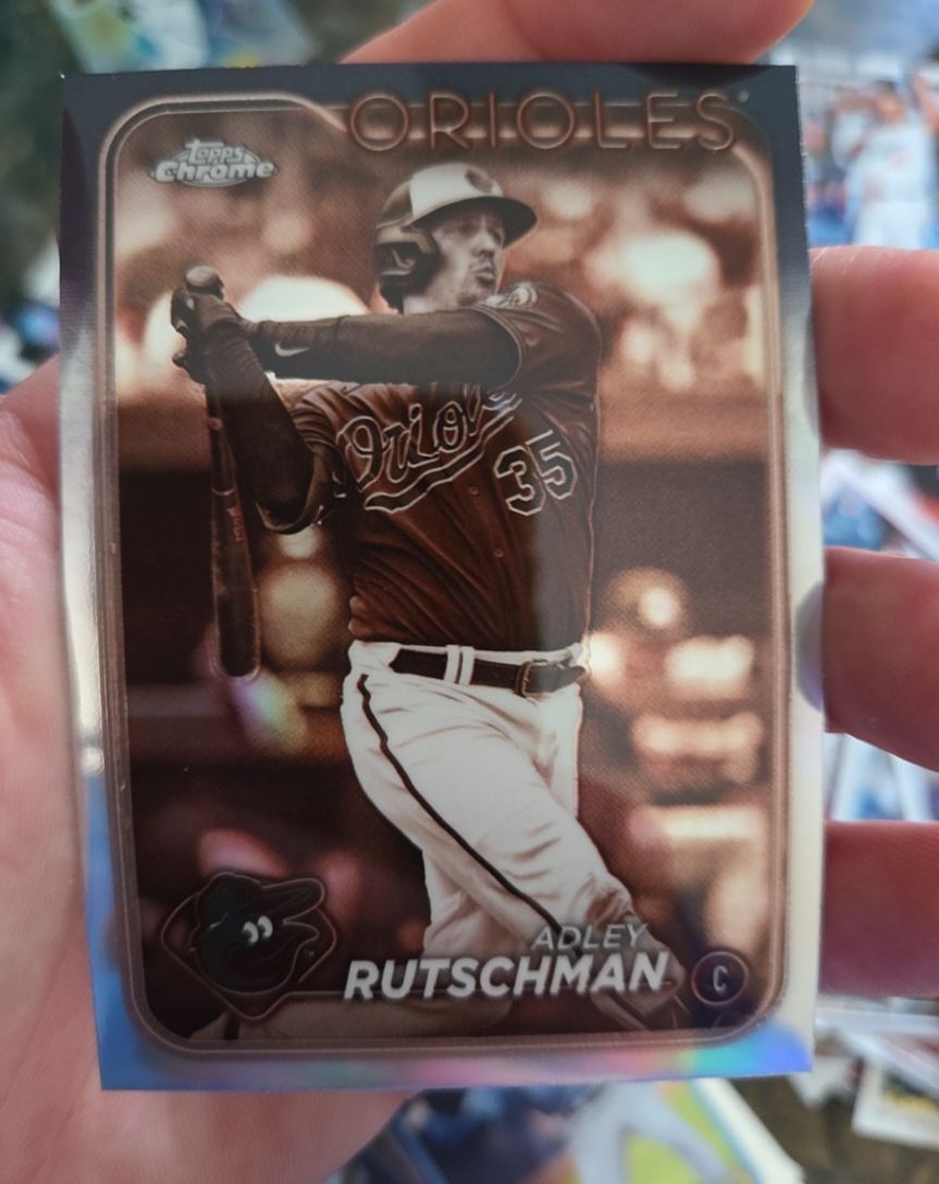 2024 Topps Chrome #80 Adley Rutschman Sepia Refractor Baltimore Orioles — front