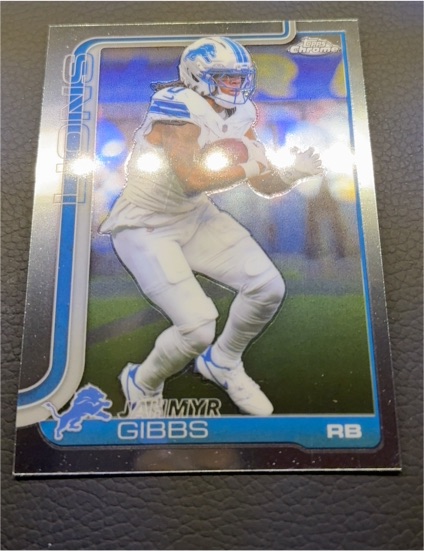 2025 Topps Chrome #101 Jahmyr Gibbs — front