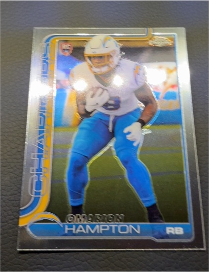 2025 Topps Chrome #324 Omarion Hampton — front