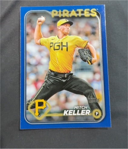 2024 Topps Series 1 #230 Mitch Keller Royal Blue Parallel — front