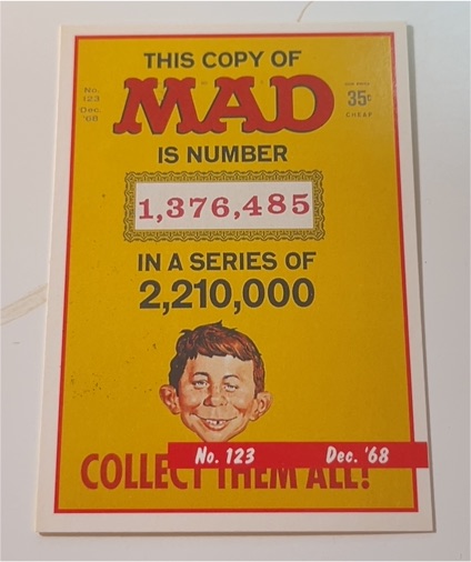 1992 Lime Rock MAD Magazine #123 December 1968 Alfred E. Neuman — front