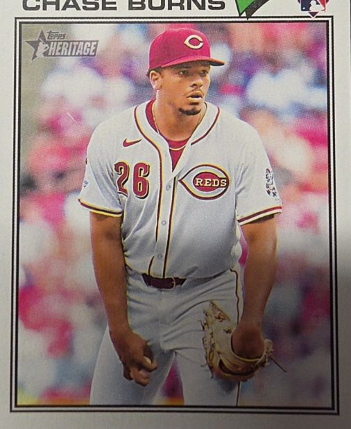 2026 Topps Heritage #212 Chase Burns — front