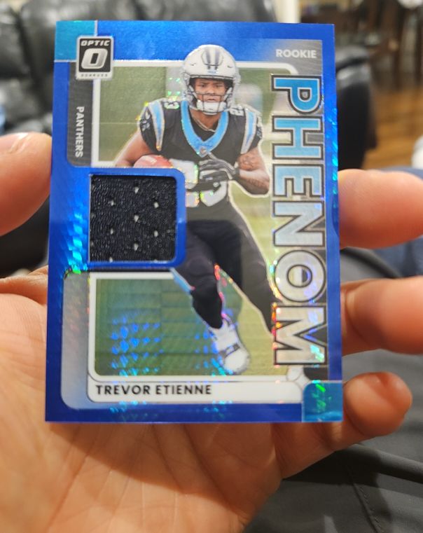 2025 Panini Donruss Optic #RPBH-TEE Trevor Etienne Rookie Phenom Patch — front