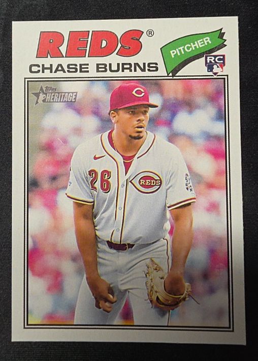 2026 Topps Heritage #212 Chase Burns — front