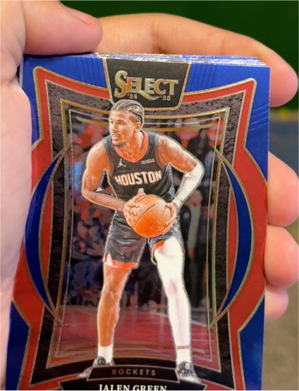 2024-25 Panini Select #47 Jalen Green Blue Concourse Houston Rockets — front