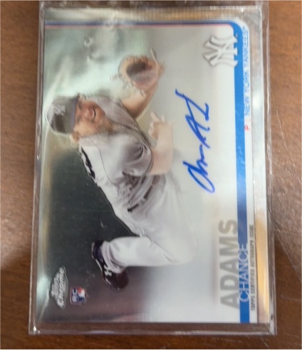 2019 Topps Chrome #RA-CA Chance Adams Rookie Autographs — front