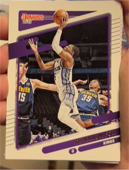 2021-22 Donruss #126 De'Aaron Fox Sacramento Kings — front