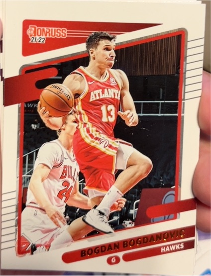 2021-22 Donruss #40 Bogdan Bogdanovic Atlanta Hawks — front
