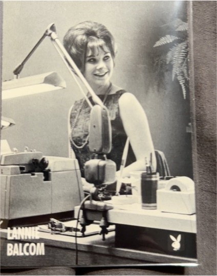 1996 Playboy Centerfold Collector Card August #35 Lannie Balcom — front