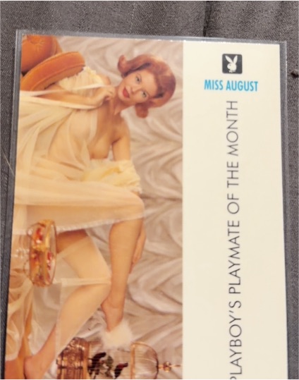 1996 Playboy Centerfold Collector Card August #3 Arline Hunter — front