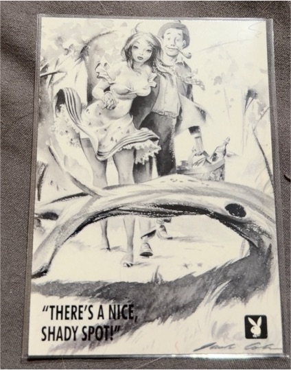 1996 Playboy Centerfold Collector Card August #2 Shady Spot August 1954 — front
