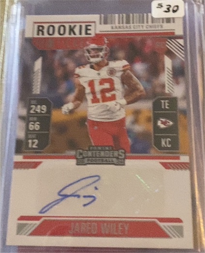 2024 Panini Contenders #187 Jared Wiley Rookie Ticket — front
