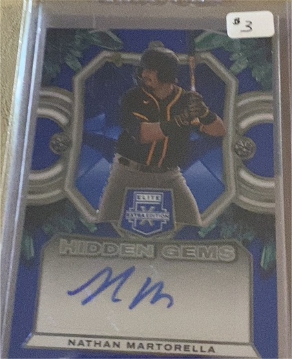2023 Panini Elite Extra Edition #HG-NMT Nathan Martorella Hidden Gems Auto — front