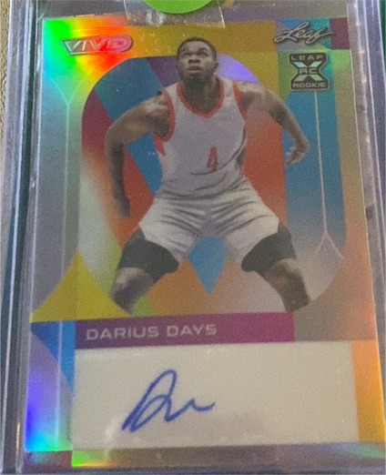 2022-23 Leaf Vivid #BA-DD1 Darius Days — front