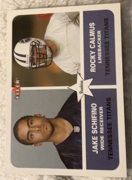 2002 Fleer Tradition #295 Jake Schifino / Rocky Calmus Tennessee Titans Rookie — front
