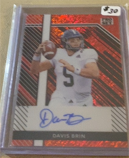 2024 Leaf Pro Set #DB4 Davis Brin Orange Shimmer Auto — front